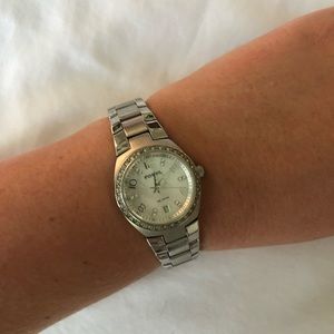 Silver small-faced Fossil watch